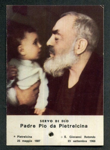 Santino holy card padre pio - card,