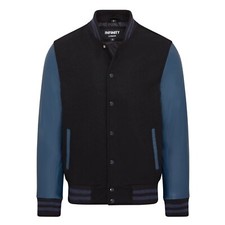 Giacca Bomber In Lana Nera Con
