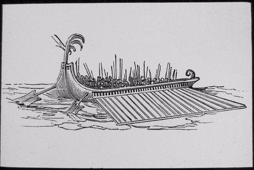 Glass magic lantern slide - glass,