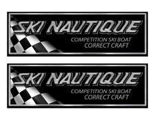 Adesivi lunghi 10" sci nautico artigianale corretto sci classico racing