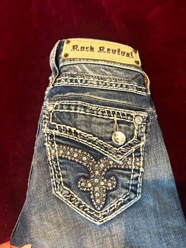 Jeans donna rock revival blu - rock,