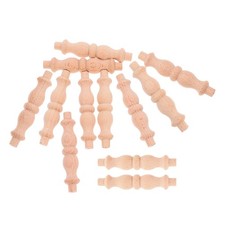  12 pezzi di fusi in legno: fusi in legno grezzo per mobili e ringhiere -