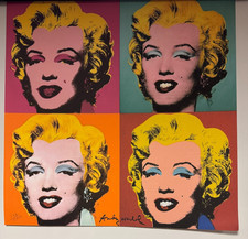 Targa poster Andy Warhol Four Marylin Monroe stampa litografica firmata timbro CMOA