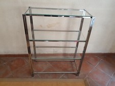 Consolle Con Ripiani In Vetro Vintage Anni 80