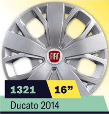 KIT SERIE 4 COPRICERCHI COPPA RUOTA 16" PER FIAT DUCATO 10/2014 IN POI COD 1321