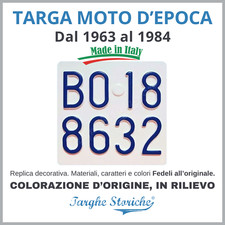 Targa Moto d'Epoca Decorativa