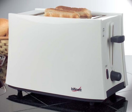 Tostapane bifinett bianco con - tostapane,
