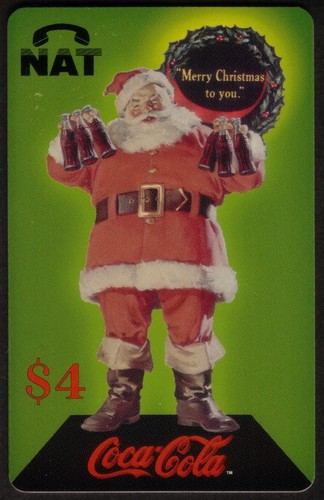 Babbo natale holding coca cola - natale, coca-cola