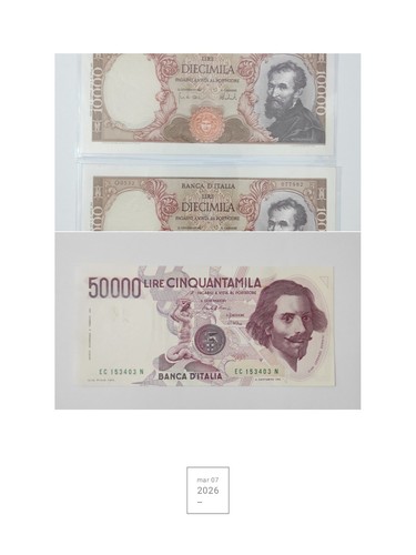 Banconote italiane coppia - italiane,
