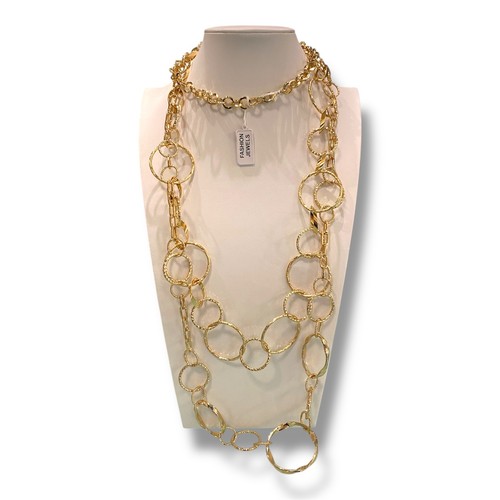 Fashion steel collana lunga - collana,