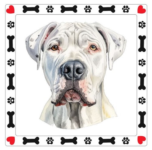 Adesivo cane dogo - cane, argentino