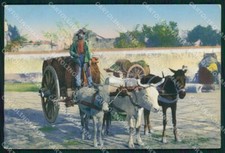 Napoli Città Costumi Carro Botti Vino cartolina MX6874