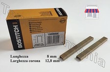 Punti Metallici bostitch graffette aria compressa MM 8 corona 12,8 mm 10.000 pz
