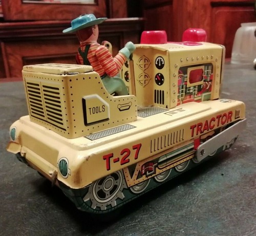 Tin toys tractor - toys, in