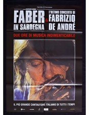 manifesto FABER FABRIZIO DE ANDRE' in sardegna caribou concerto gianfranco A437
