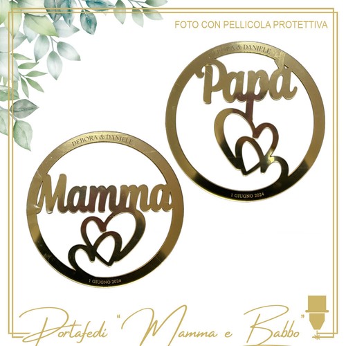 Portafedi mamma papà in - "mamma, papà"