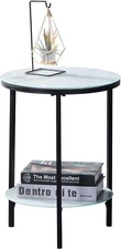 Small Round Glass Coffee Table for Living Room Coffee Table, 40x40x55cm