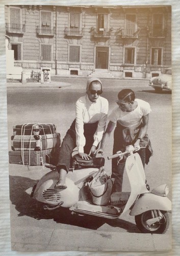 Cartolina vespa scooter - cartolina,