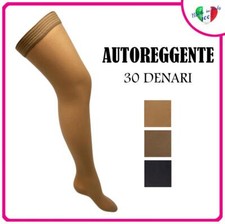 Calze autoreggenti vintage 30 DENARI con elastico gommato calza autoreggente den