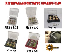 Kit tappi per riparazione buco spanato coppa olio motore. Varie misure.
