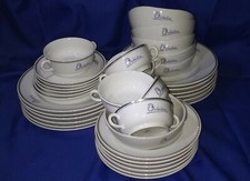 Rari Piatti Richard Ginori Vintage servizio Orchidea per 6  bordo oro blu