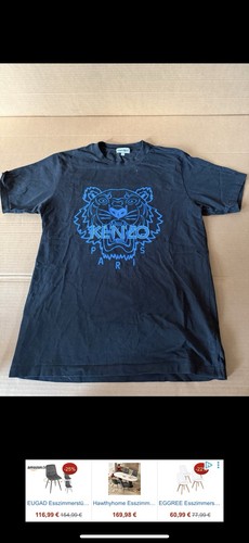 Shirt kenzo nera con stampa - kenzo,