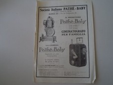 advertising Pubblicità 1924 PATHE' BABY PROIETTORE - CAMERA
