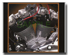 Harley Davidson Sportser engine framed picture free p&p UK