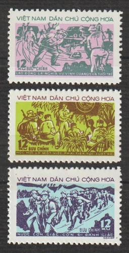 1973 francobolli vietnam del - francobolli,