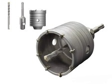 FRESA PER MURO CAROTATRICE A TAZZA 80 MM PER PUNTA DA TRAPANO SDS PLUS 