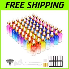 Bottiglie di vetro arcobaleno spesse sfuse 2 oz con tappi dorati