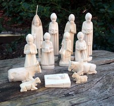 Presepe africano in legno
