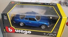 MODELLINO AUTO RENAULT ALPINE A110 BLU 1600S COUPE' 1971 - BURAGO - SCALA 1:24