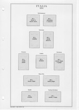 ITALIA REPUBBLICA - 1954/1960 - Fogli Album annate complete con taschine
