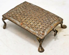 Antico Ottone Utensile da Cucina Grattugia Originale Vecchio Mano Crafted Inciso