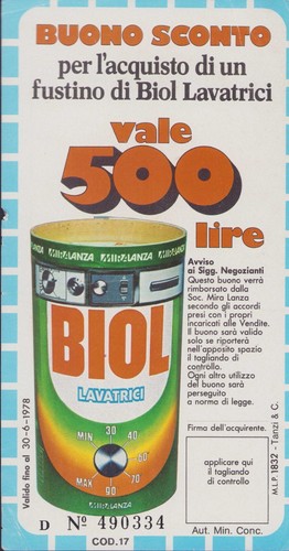 1978 detersivo biol - detersivo,
