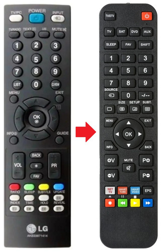Telecomando adatto per - , lg