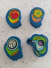 x4 GOMME GOMMINE da COLLEZIONE Vintage ERASER Anni '80s Rare SPORT PALLONI GOLF