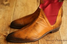 Scarpe stivali Chelsea Paul Smith pelle marrone brunito uomo UK 10 US 11 EU 44