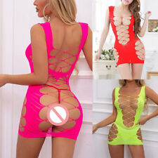 Mini Robe Moulante Sexy En Résille De Soirée Extensible Transparente En /