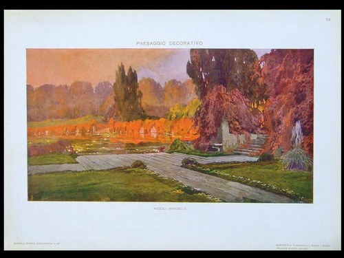 Paesaggio italiano 1910 - paesaggio,