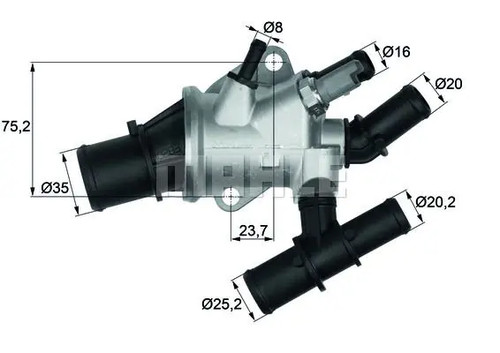 Termostato 155 mahle per - termostato,