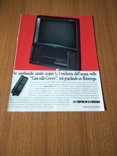 1988 BRIONVEGA TV COLOR OPERA HI-FI 33 DESIGN TELEVISORE VINTAGE AD PUBBLICITA