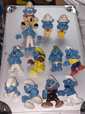 12 Puffi in gomma Vintage 