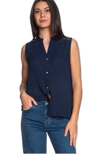 Camicia top donna tiffosi - donna, blu