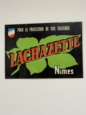 INSEGNA TARGA  LACHAZETTE VINTAGE NO ESSO AGIP COCA-COLA