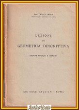 LEZIONI DI GEOMETRIA DESCRITTIVA Guido Zappa 1953 Editrice Studium Libro