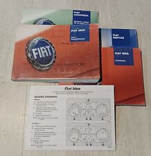 Libretto Uso E Manutenzione Fiat Idea Italiano Istruzioni Manuale Istruzioni 