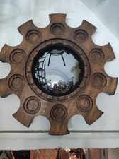 Specchio convesso Cornice Mogano 