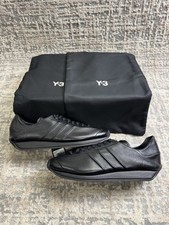 Taglia 11 - Adidas Y-3 Country Triple in pelle nera IE5697